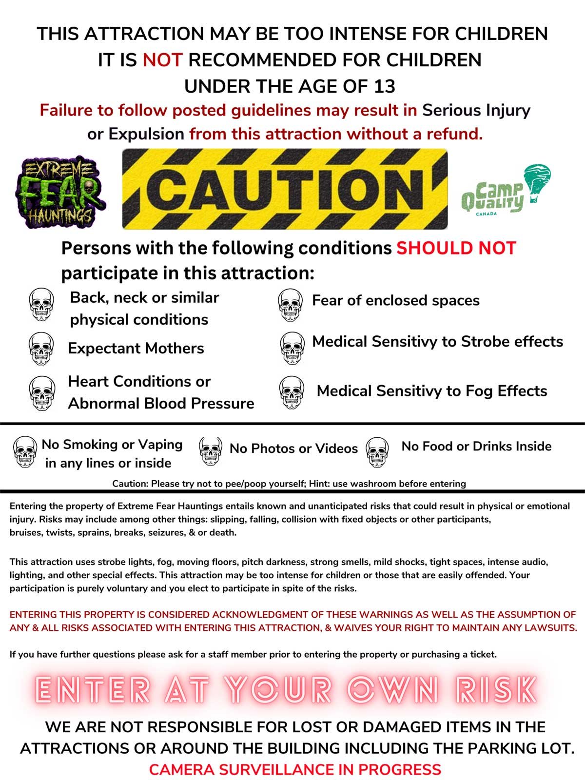 Warnings & Cautions